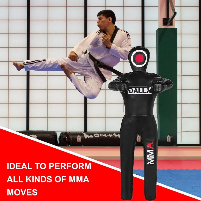 DALLX MMA Grappling Dummy for Judo Karate Throwing Brazilin JIU Jitsu Wrestling Submission Punching Bag for Self Defense Fitness Training Dummy – UNFILLED - Image 3